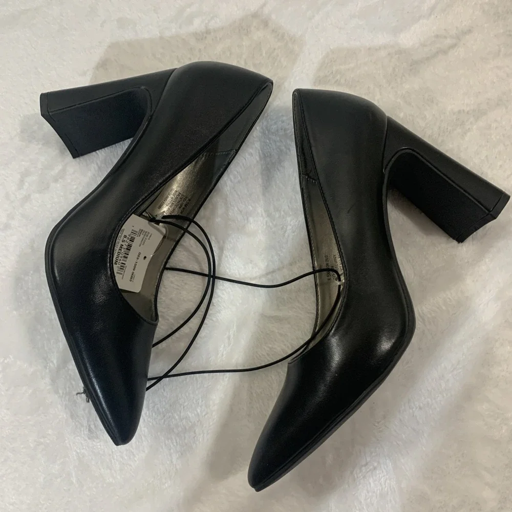 Worthington Wor Zilo Black 3 inch Heels Size 8.5M Women's Shoes NEW